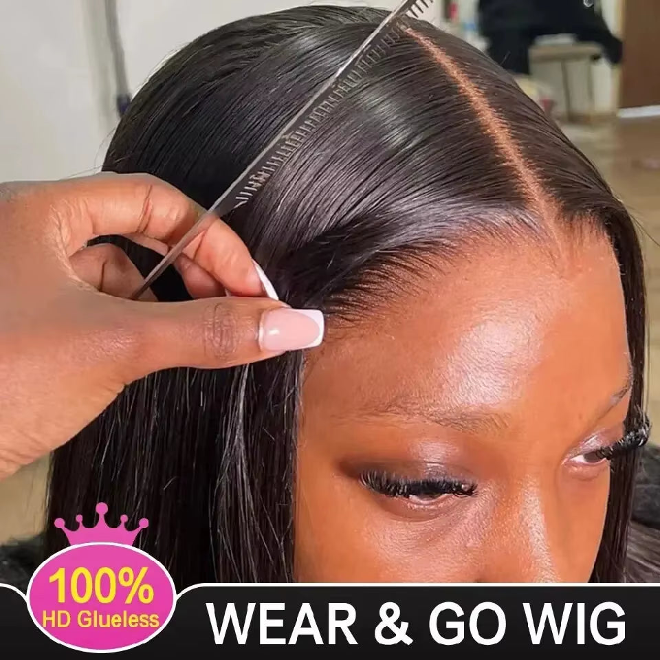 HD Glueless 13x4, 5x5, 360 Bone Straight Glueless Transparent Lace front Human Hair Wigs