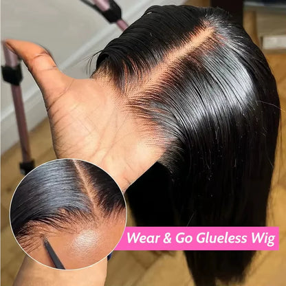 HD Glueless 13x4, 5x5, 360 Bone Straight Glueless Transparent Lace front Human Hair Wigs